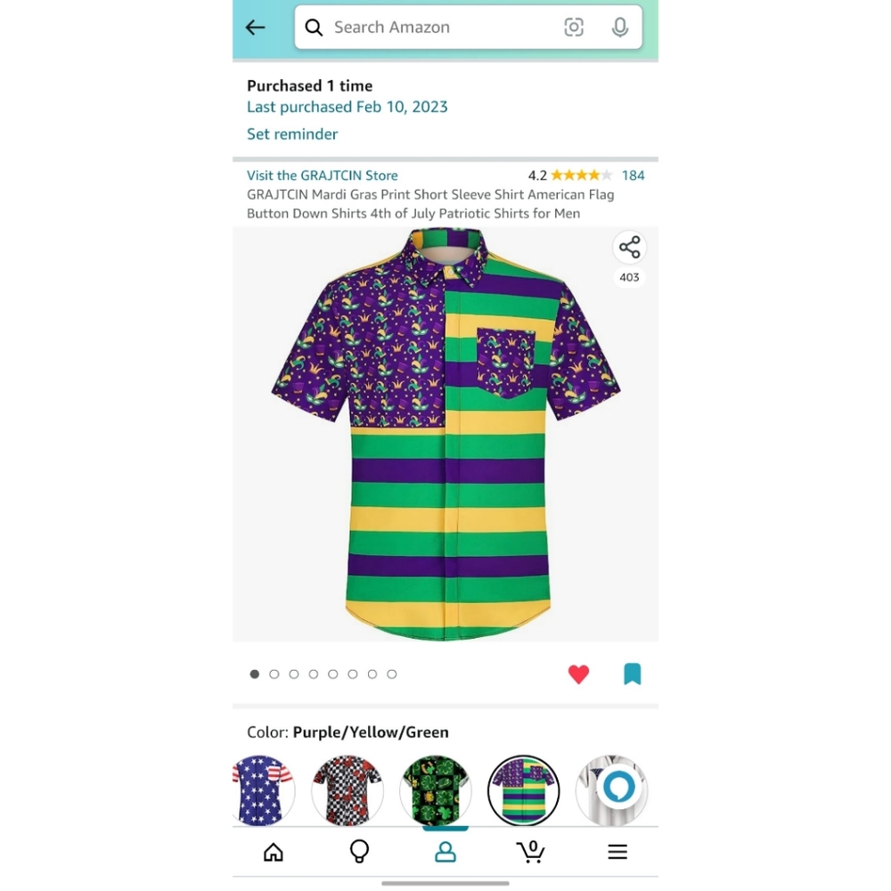 GRAJTCIN Mardi Gras Print Short Sleeve Shirt Button Down Shirts 4t